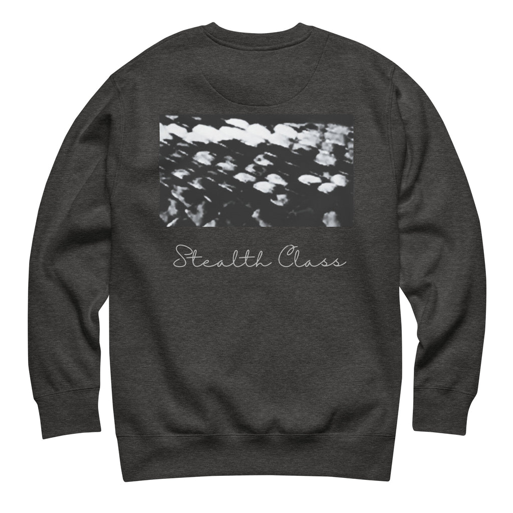Daemon Serpentine Columbiana .1 unisex charcoal heather sweatshirt, premium felpa with back design.
