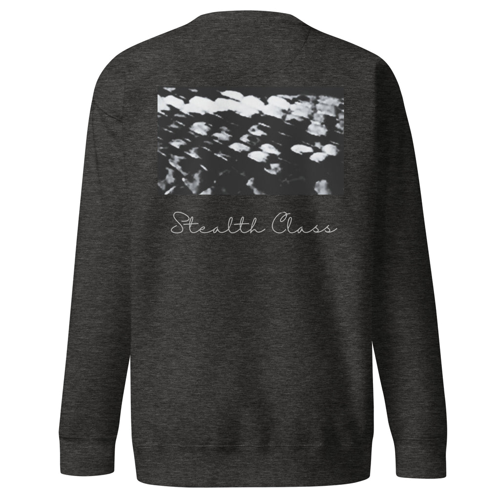 Daemon Serpentine Columbiana .1 unisex charcoal heather sweatshirt with back design, premium felpa fabric for comfort and style.