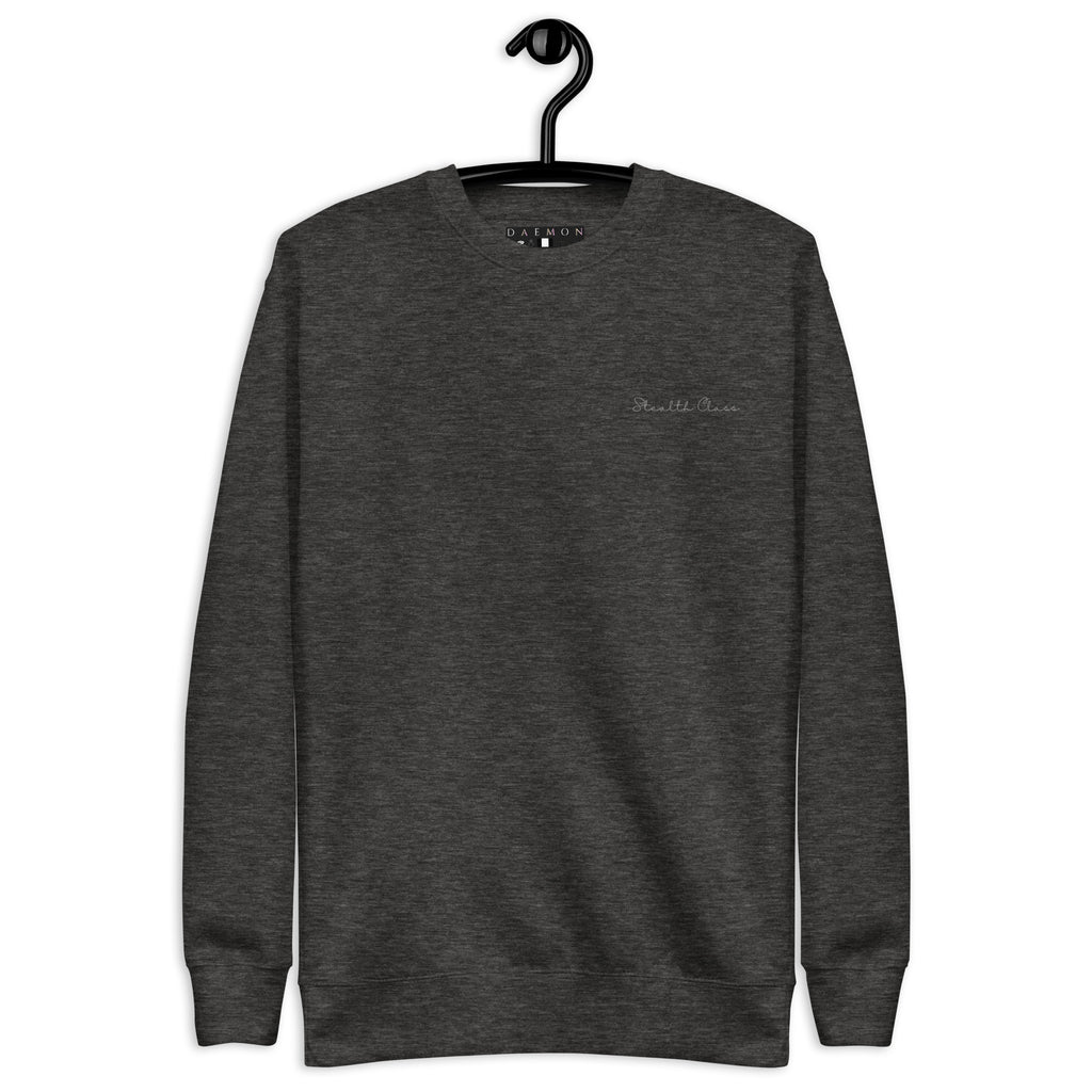 Daemon Serpentine Columbiana .1 unisex premium charcoal Heather sweatshirt front view