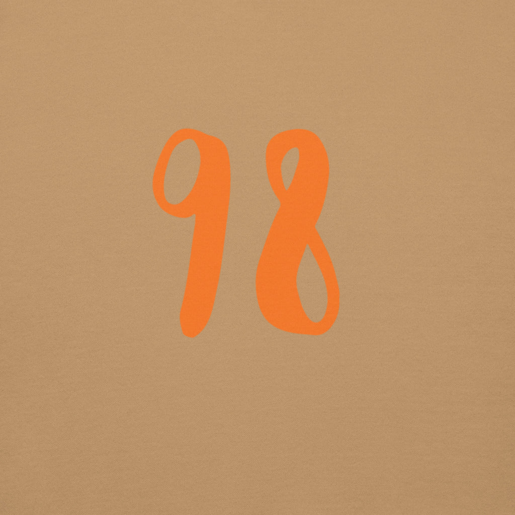 Unisex Khaki Honey Butter Felpa sweatshirt by Daemon, premium cotton with a relaxed fit and back logo design.