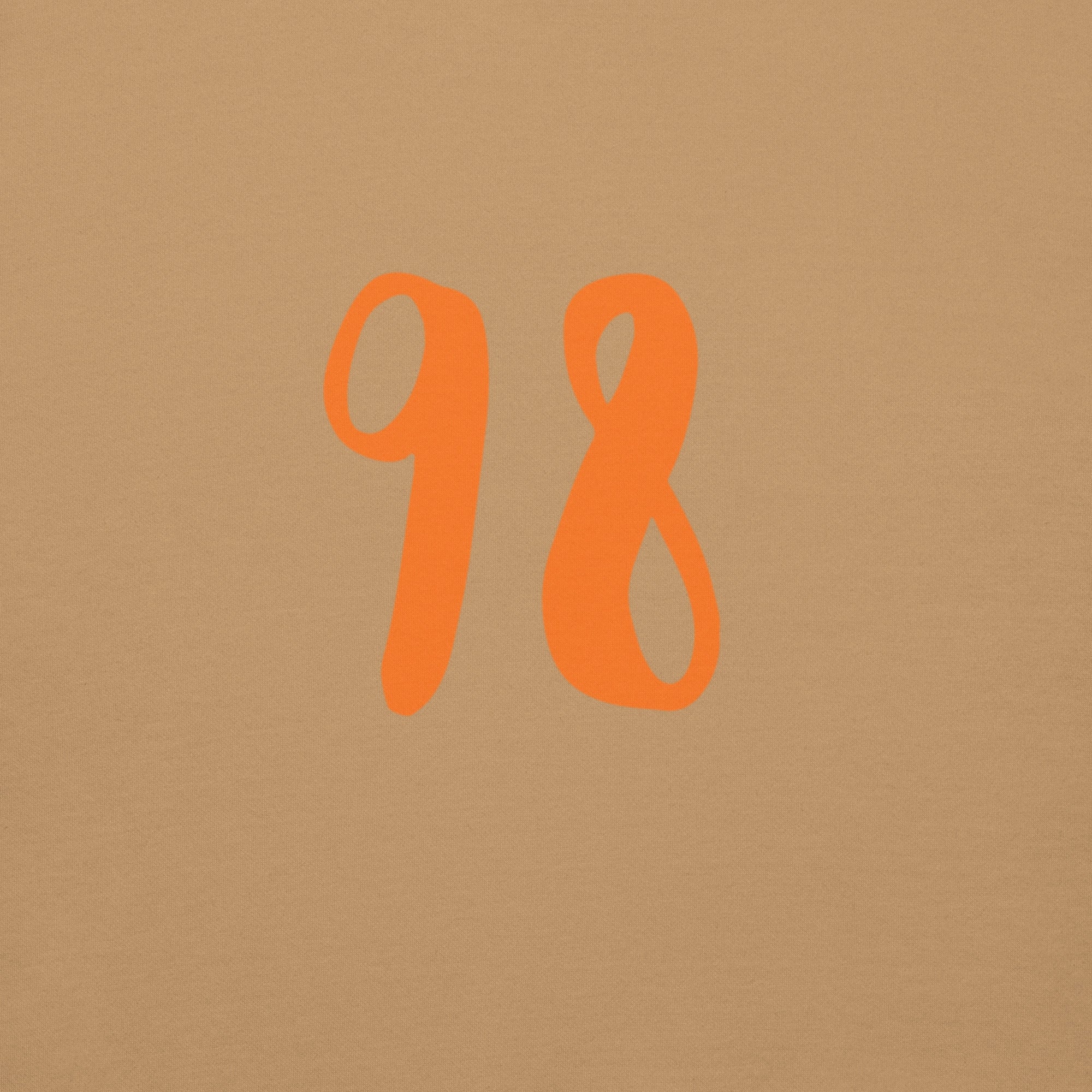 Unisex Khaki Honey Butter Felpa sweatshirt by Daemon, premium cotton with a relaxed fit and back logo design.