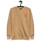 Daemon Honey Butter unisex premium khaki sweatshirt with front design, soft cotton fabric, stylish and comfortable everyday wear.