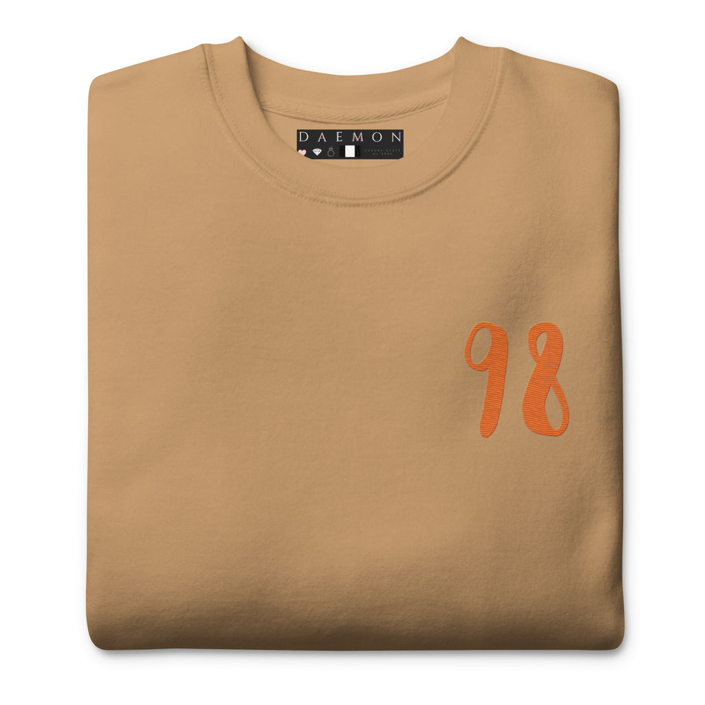 Unisex khaki Honey Butter Felpa sweatshirt by Daemon, featuring a premium casual design with front view.