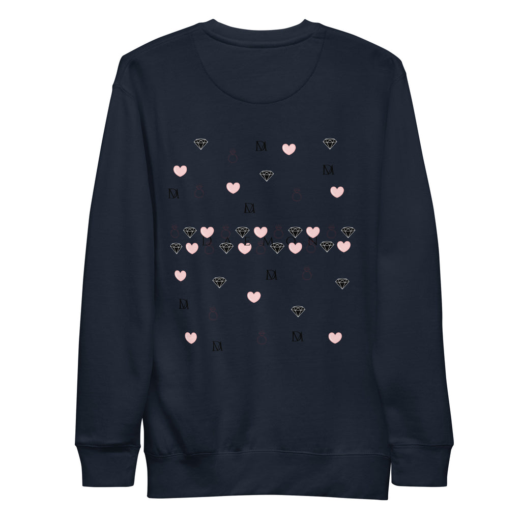 Daemon Oceanic Nights unisex navy blazer sweatshirt, premium cotton hoodie with back design, stylish and comfortable casual wear.