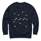 Daemon Oceanic Nights unisex navy blazer sweatshirt with a relaxed fit and premium fleece fabric, back view.