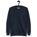 Daemon Oceanic Nights unisex navy blazer sweatshirt with front design, premium casual sweatshirt for everyday wear.