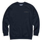 Daemon Oceanic Nights unisex navy blazer sweatshirt with front design, premium fleece fabric, and casual fit.