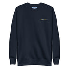 Unisex Navy Blazer Oceanic Nights Daemon sweatshirt with a comfortable fit and minimalist design, front view.