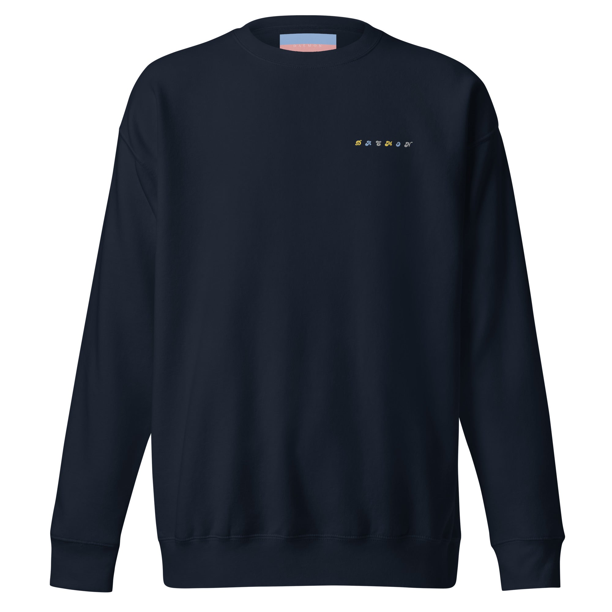 Daemon Oceanic Nights unisex navy blazer sweatshirt, premium fleece pullover with front design and comfortable fit.