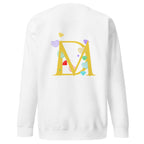 White Daemon Las Palmas premium unisex sweatshirt with back graphic, made from soft, comfortable fleece fabric.