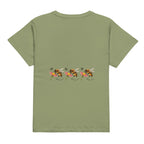 Women’s high-waisted tee by Daemon Luxury featuring an artichoke back design in Honeybee Shores Premio il collection.