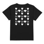 Women's high-waisted black T-shirt featuring frosted diamond details from Daemon Luxury's Premio il Woman collection.