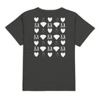 Women's high-waisted vintage black tee with frosted diamond details from Daemon Luxury's Premio il Woman collection.