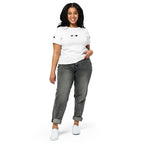 Women's high-waisted white tee from Daemon Luxury's Signature Relay (Elemental) Premio il Woman collection, front view.