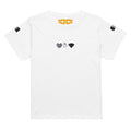 White women's high-waisted tee from Daemon Luxury's Signature Relay (Elemental) collection, front view.